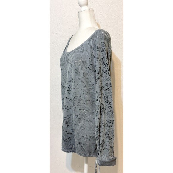 Soft Surroundings Women Size M Blue Mist Eyelet Tasseled Tunic Top Boho - Picture 4 of 12